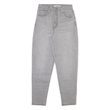 LEVI'S Womens Jeans Grey Relaxed Mom Stone Wash W26 L27