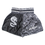 Mens Sports Shorts Black Crazy Pattern L W30