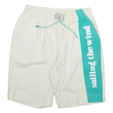 TORERO Mens Swimming Shorts White L W28