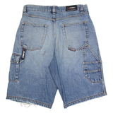 FUBU Distressed Mens Jorts Shorts Blue L W36