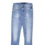 REPLAY Mens Jeans Blue Slim Straight Stone Wash W29 L32