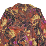 BRANDTEX Womens Printed Blouse Brown V-Neck Long Sleeve Floral UK 14