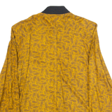 Womens Printed Blouse Gold Long Sleeve Paisley S