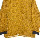 Womens Printed Blouse Gold Long Sleeve Paisley S