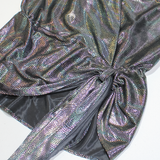 Womens Wrap Blouse Black V-Neck 3/4 Sleeve Spotted UK 12