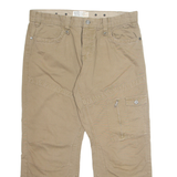 BIO Cargo Mens Trousers Beige Regular Straight W40 L28