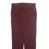 TOMMY HILFIGER Chino Mens Trousers Maroon Regular Tapered W32 L30