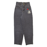 JACK MORGAN Womens Jeans Grey Relaxed Tapered Stone Wash W26 L29