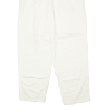 Pleated Womens Trousers Cream Slim Wide-Leg 90s Viscose W24 L25