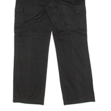POOL Cargo Mens Twill Trousers Black Regular Straight 90s W24 L30