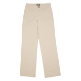 ANGELS Stretch Womens Canvas Trousers Beige Slim Wide-Leg 90s W27 L30