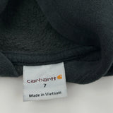Age 7 Carhartt Spellout Hoodie - Medium Black Cotton Blend
