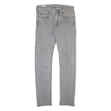 LEVI'S 519 BIG E Jeans Mens Grey Slim Skinny Stone Wash W29 L30