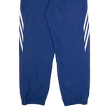 ADIDAS Mens Track Pants Blue Tapered M W30 L30