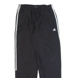 ADIDAS Mens Track Pants Black Nylon Tapered S W24 L30