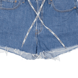 LEVI'S Cut Off 501 Womens Denim Shorts Blue M W34
