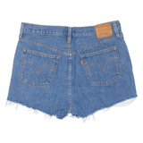 LEVI'S Cut Off 501 Womens Denim Shorts Blue M W34