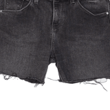 LEVI'S Cut Off Skinny Boyfriend Womens Denim Shorts Black Slim XS W28