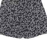 KATHIE LEE Womens Casual Shorts Black Loose Floral S W28