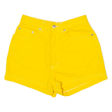 TEDDY'S Womens Denim Shorts Yellow Slim 90s XS W25