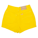 TEDDY'S Womens Denim Shorts Yellow Slim 90s XS W25