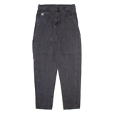 KARL KANI Carpenter Womens Jeans Grey Relaxed Tapered Stone Wash W32 L33