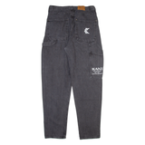 KARL KANI Carpenter Womens Jeans Grey Relaxed Tapered Stone Wash W32 L33