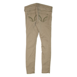 HOLLISTER Crop Womens Trousers Brown Regular Skinny W28 L26