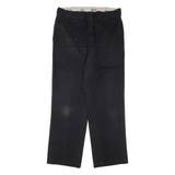 DICKIES Mens Trousers Black Regular Straight W32 L29