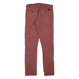 SELECTED HOMME Chino Mens Trousers Red Regular Skinny W30 L32