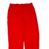 GANNI Spotted Womens Trousers Red Regular Wide-Leg W34 L30