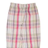 POLO RALPH LAUREN Check Womens Trousers Purple Loose Tapered W32 L25