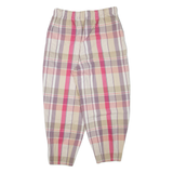 POLO RALPH LAUREN Check Womens Trousers Purple Loose Tapered W32 L25