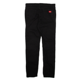 DICKIES Womens Trousers Black Slim Straight W28 L27