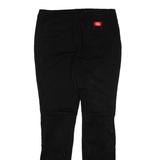DICKIES Womens Trousers Black Slim Straight W30 L31