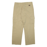 DICKIES Cargo Mens Trousers Beige Relaxed Straight W32 L30