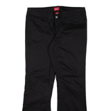 DICKIES Womens Trousers Black Slim Bootcut W34 L31