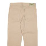 GO WEST Mens Trousers Beige Regular Straight W34 L27