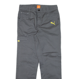 PUMA Womens Trousers Grey Regular Straight W30 L30