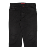 PIERRE CARDIN Mens Trousers Black Regular Straight W34 L30