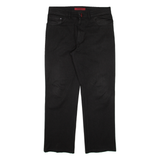 PIERRE CARDIN Mens Trousers Black Regular Straight W34 L30