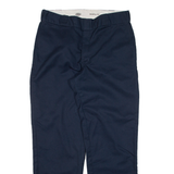 DICKIES Mens Trousers Blue Regular Straight W34 L30