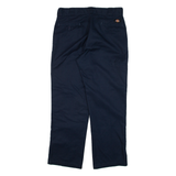 DICKIES Mens Trousers Blue Regular Straight W34 L30