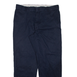 DICKIES Mens Trousers Blue Regular Straight W40 L32