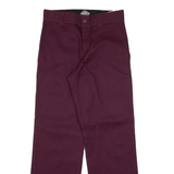 DICKIES Mens Trousers Maroon Regular Straight W28 L30