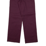 DICKIES Mens Trousers Maroon Regular Straight W28 L30