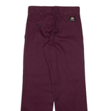 DICKIES Mens Trousers Maroon Regular Straight W28 L30