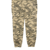 ERGET Cargo Camo Mens Trousers Green Slim Tapered W30 L30