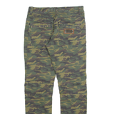 CIPO & BAXX Camo Mens Trousers Green Slim Tapered W30 L32
