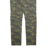 CIPO & BAXX Camo Mens Trousers Green Slim Tapered W30 L32